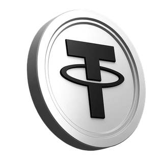 Imagem da moeda Tether USDT exibida na seção de informações da plataforma
